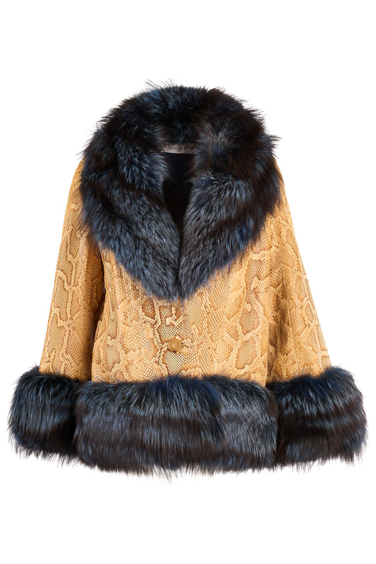 Christian Dior A/w 2010 Yellow Python and Artic Fox Jacket