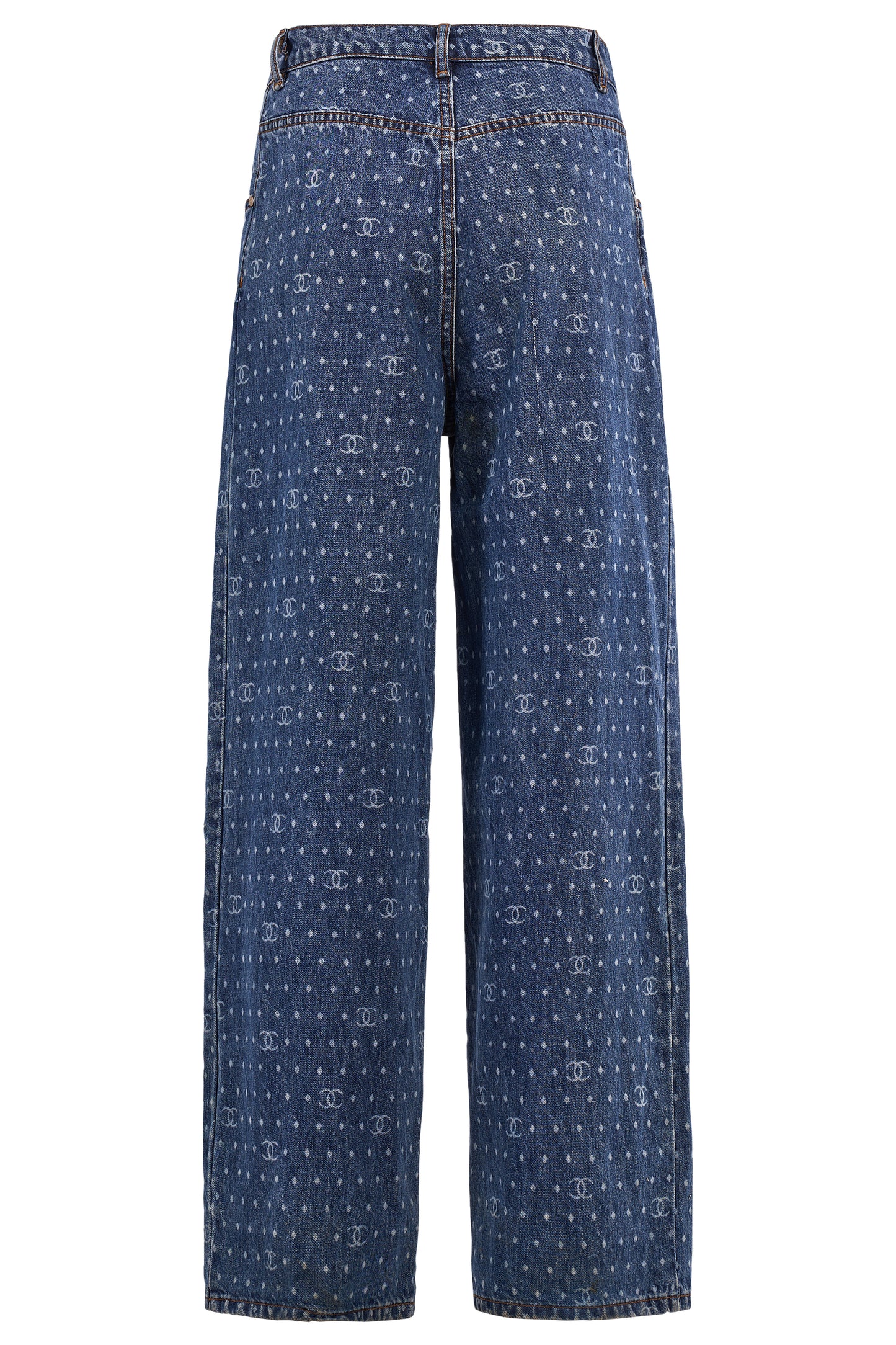 Chanel Circa 2000's Wide Leg Denim "CC" Jeans