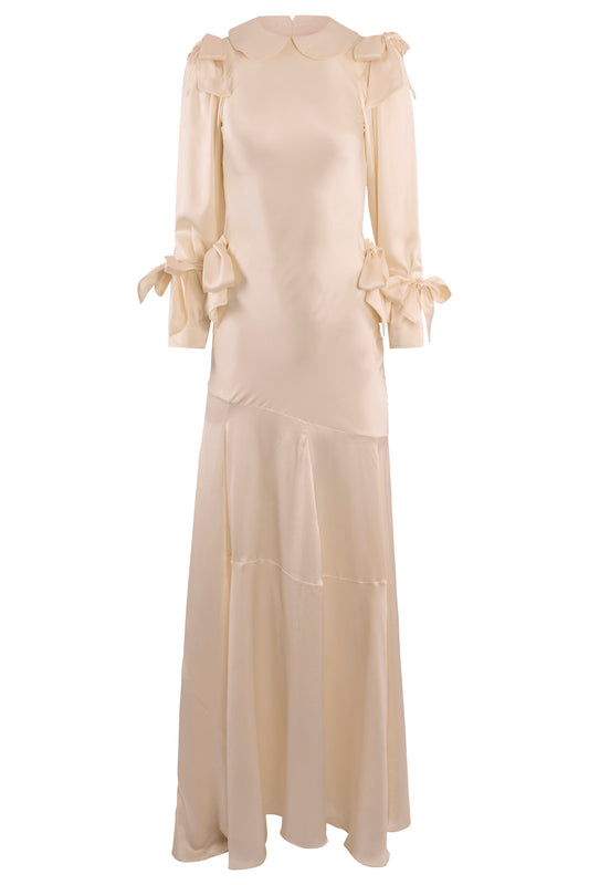 Simone Rocha S/S 2024 Silk White Bow Gown