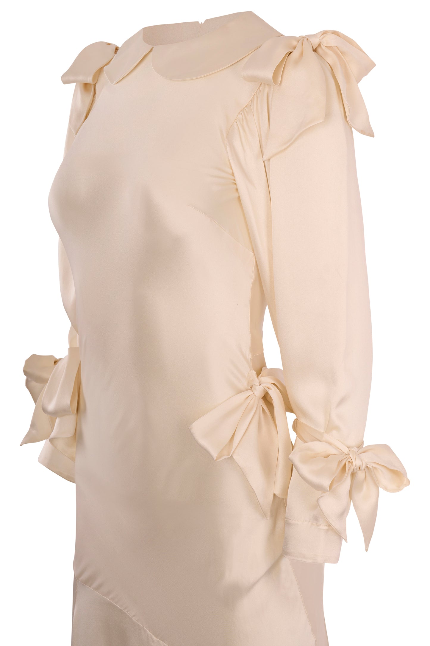 Simone Rocha S/S 2024 Silk White Bow Gown