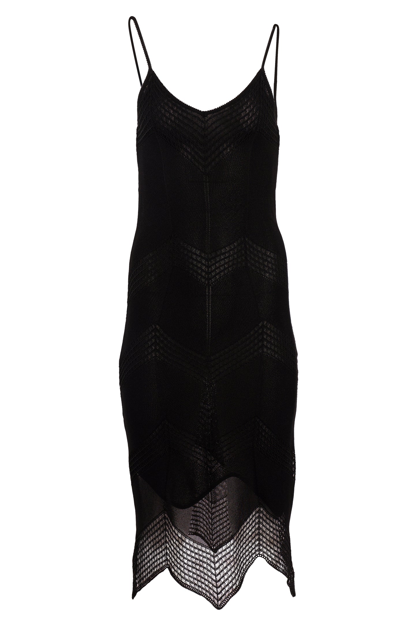 Vintage 1990's Christian Dior Black Knit Crochet Dress Co Ord Set
