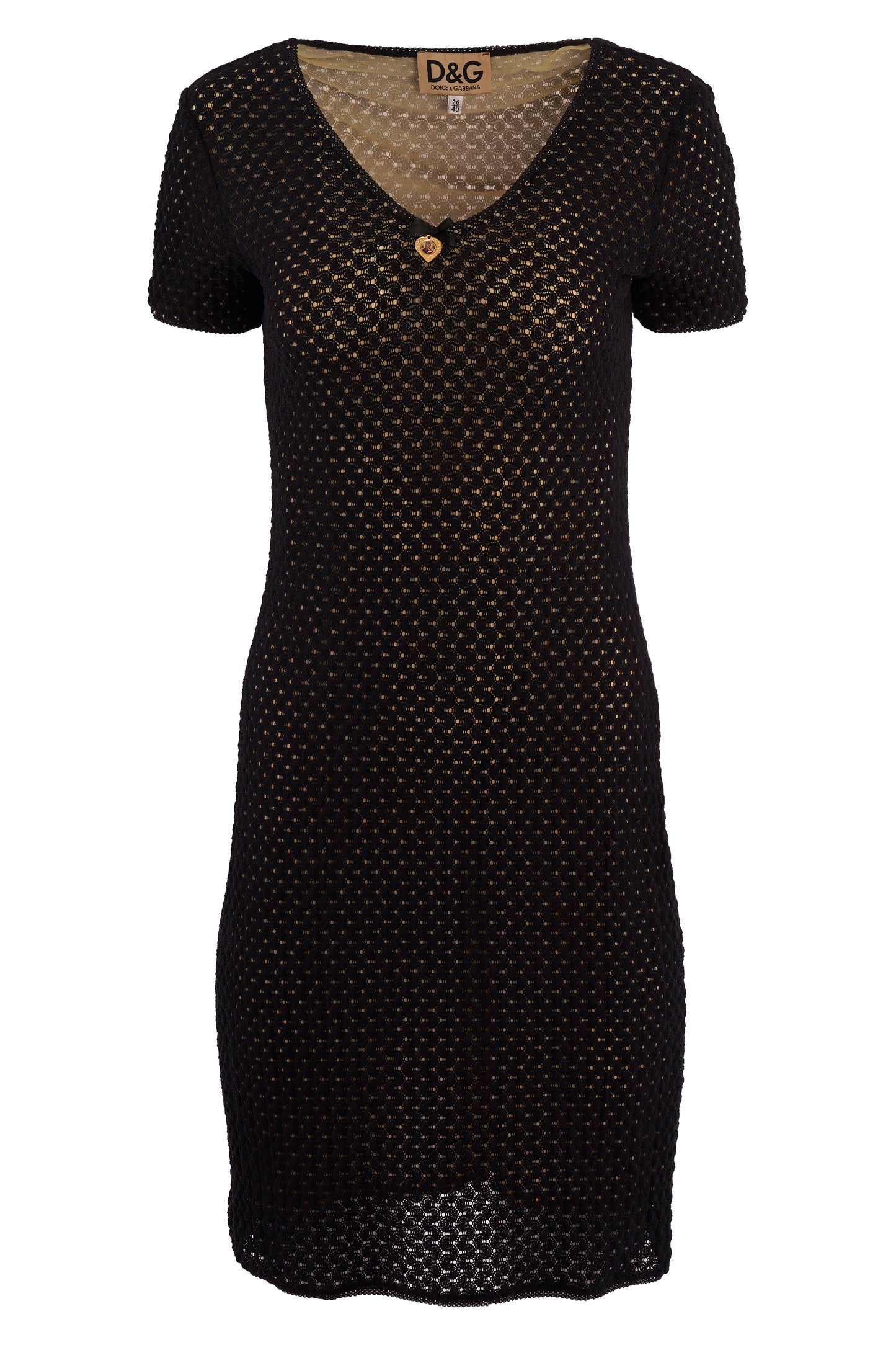 Vintage Dolce&Gabbana Virgin Mary Knit Black Dress