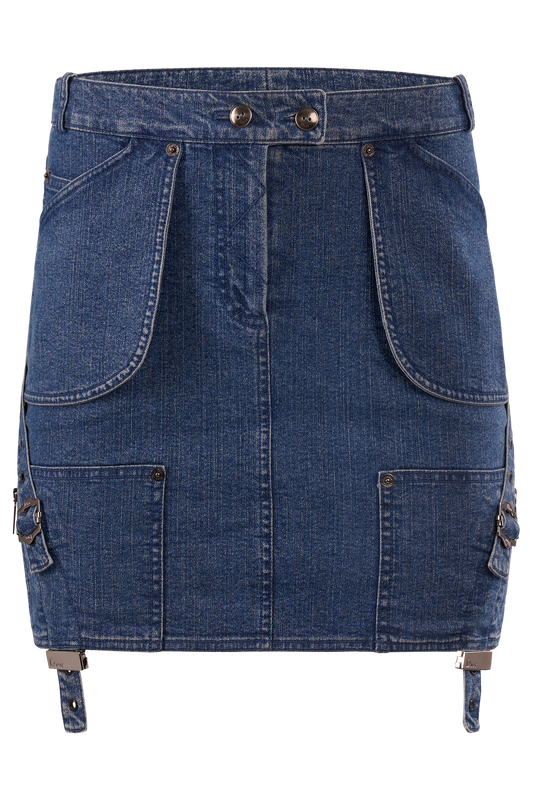 Vintage 2004 Christian Dior By John Galliano Denim Skirt
