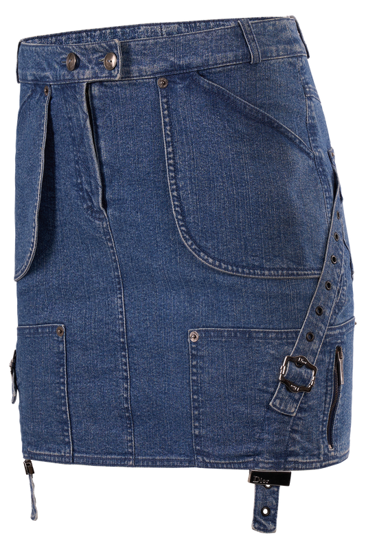 Vintage 2004 Christian Dior By John Galliano Denim Skirt
