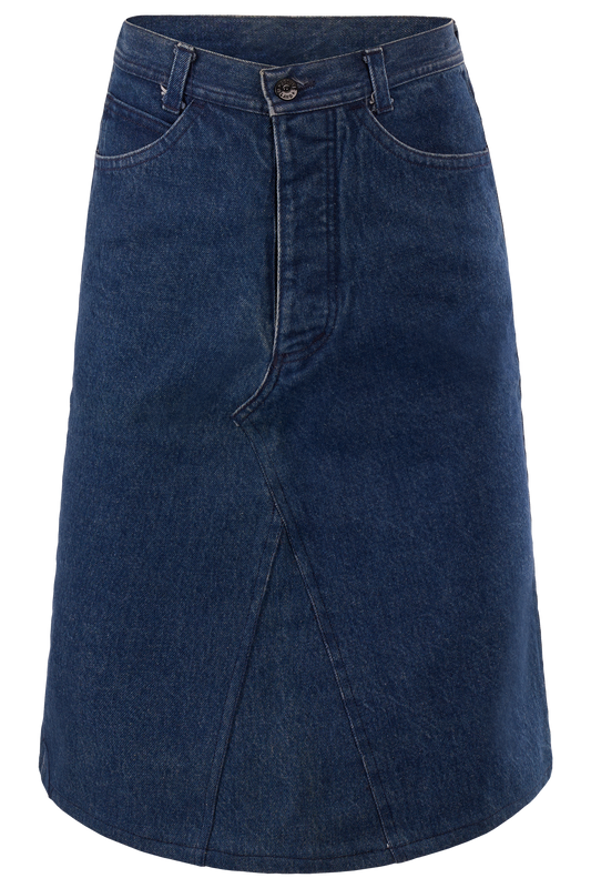 Vintage 1980's Stone Island Reworked Denim Skirt