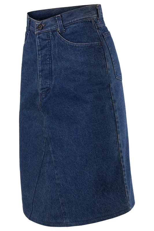 Vintage 1980's Stone Island Reworked Denim Skirt