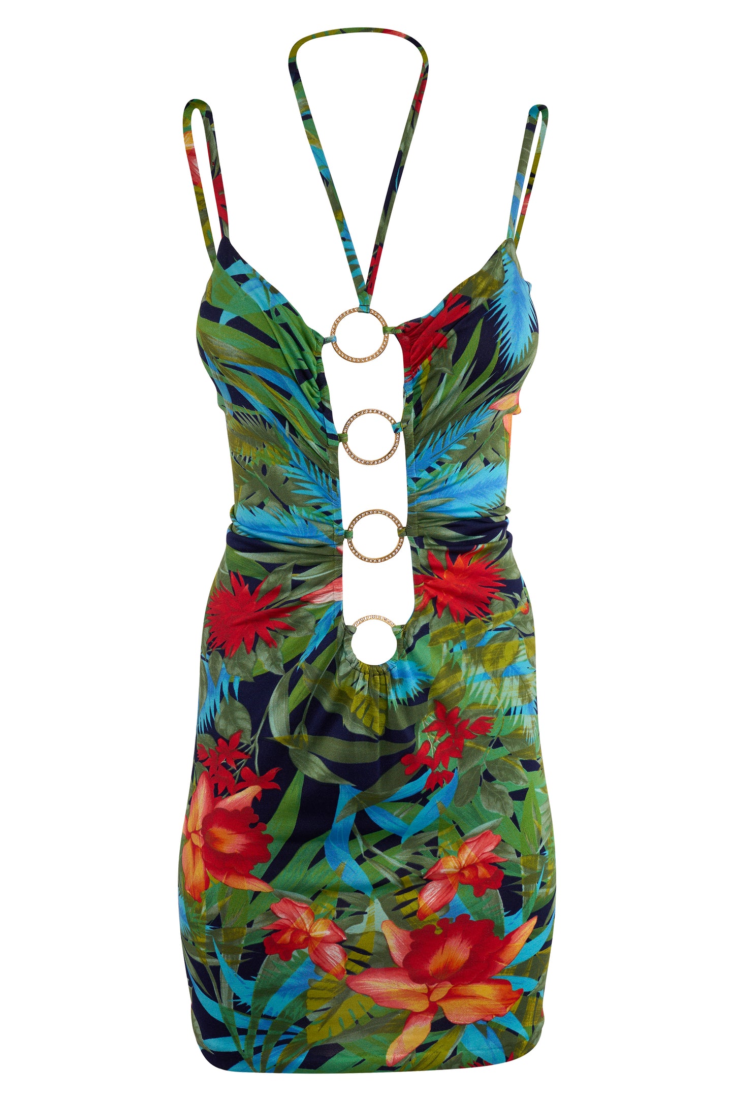 Vintage Dolce&Gabbana Spring/Summer 2005 Tropical Print Mini Dress