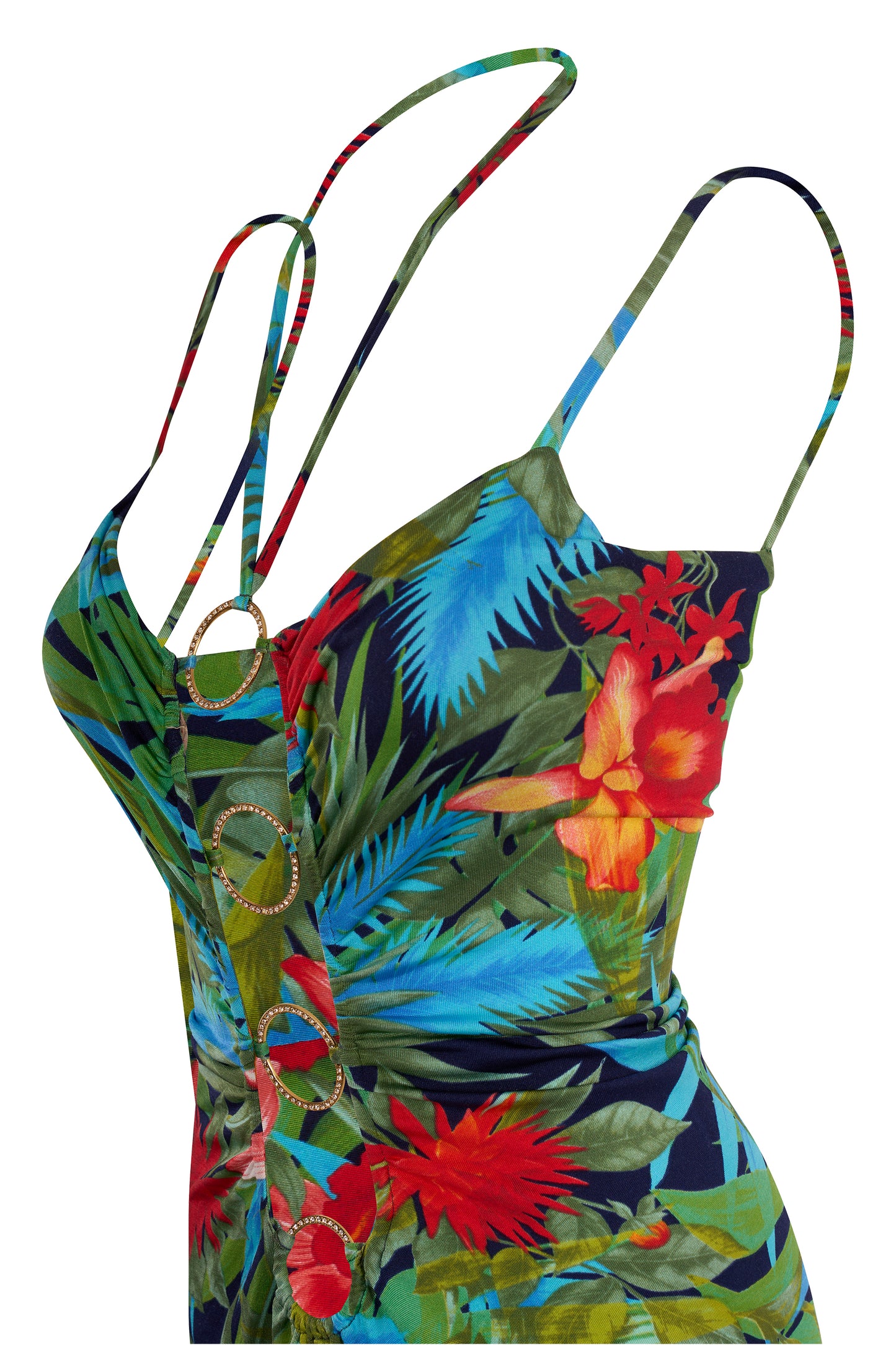 Vintage Dolce&Gabbana Spring/Summer 2005 Tropical Print Mini Dress