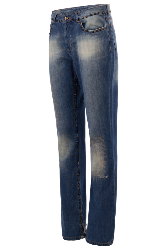 Vintage 2000's Just Cavalli Studded Flared Jeans