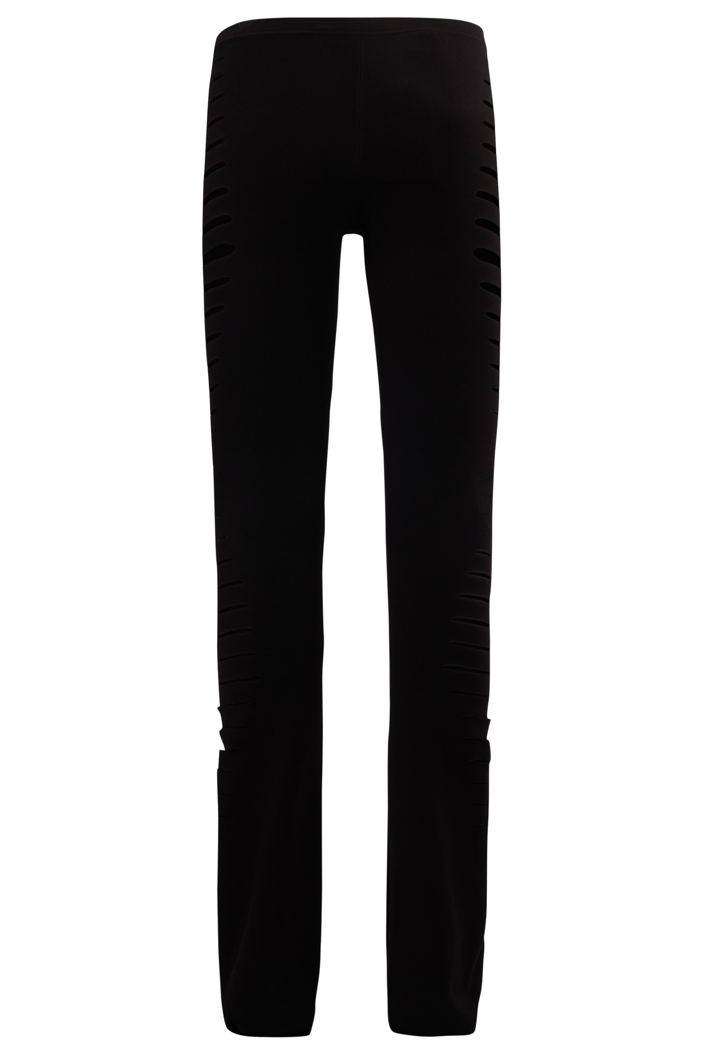 Versace Medusa Black Knit Cut Out Flared Pants