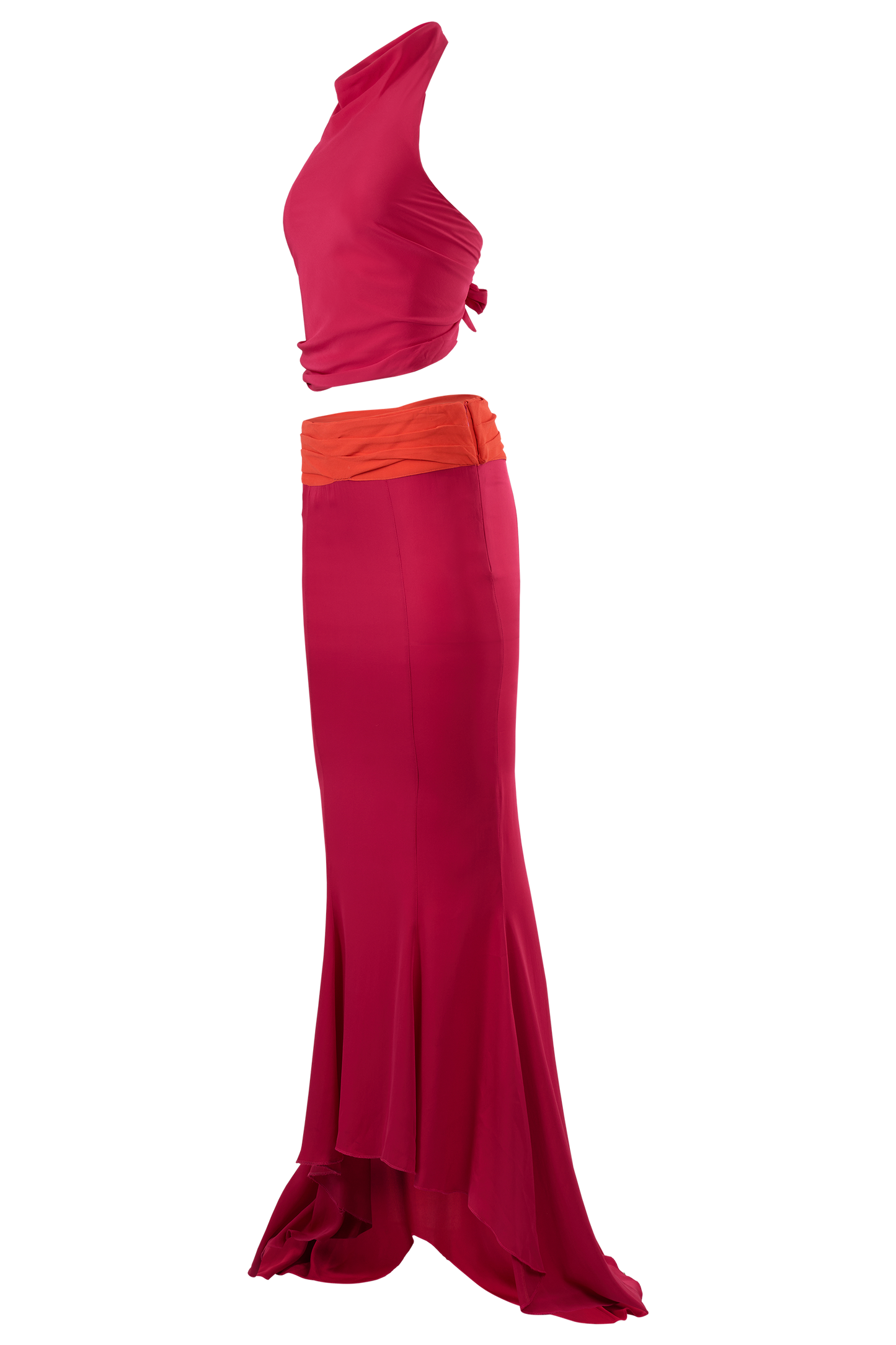 Vintage  Ermanno Scervino S/S 2007 Pink & Orange  Silk Co- Ord Set