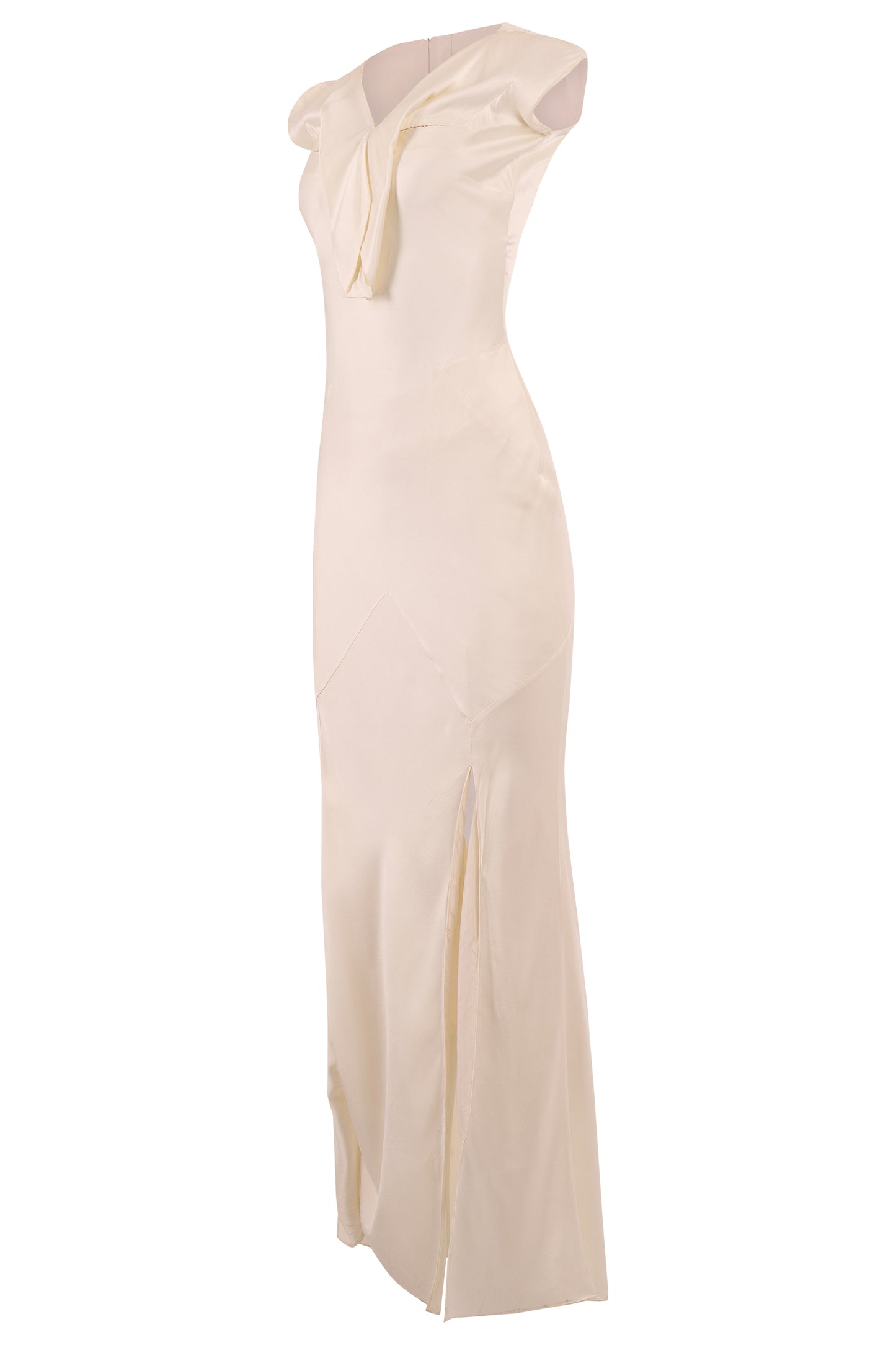 Vintage John Galliano  Circa 2000's Pearl White Gown
