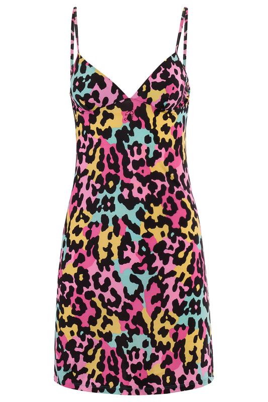 Vintage Blumarine 2000's Leopard Print Mini Dress
