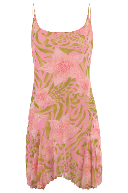 Vintage Blugirl By Blumarine Pink Floral Slip Dress