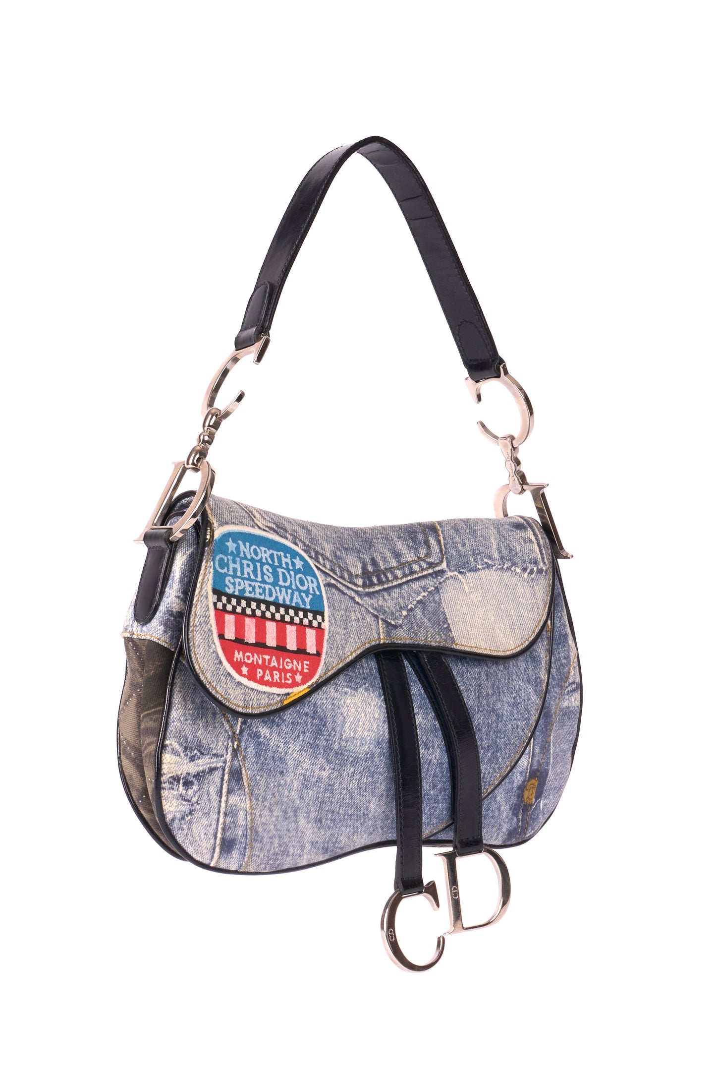 Vintage 2001 Double Denim Saddle Bag