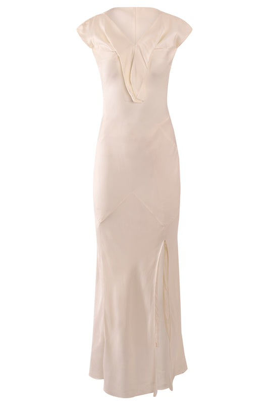 Vintage John Galliano  Circa 2000's Pearl White Gown