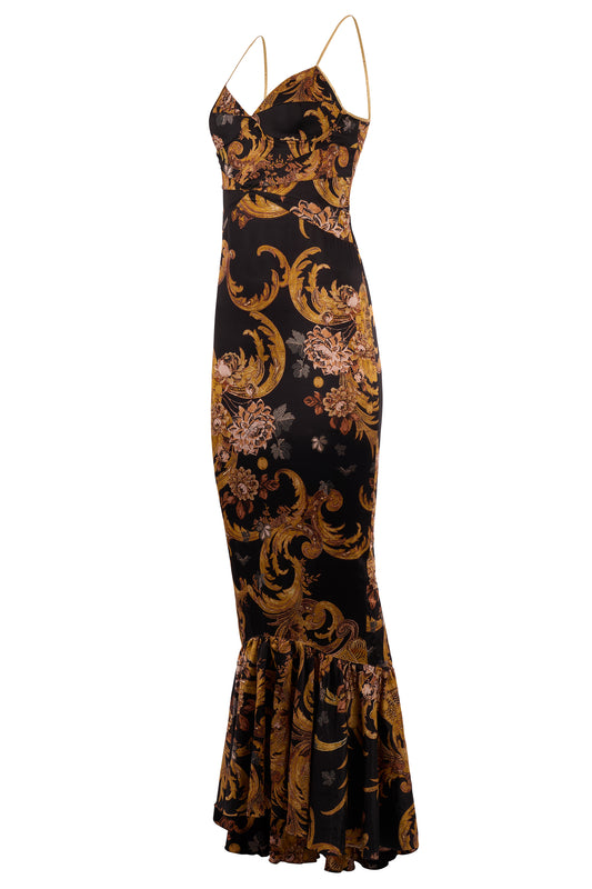 Vintage Roberto Cavalli 1990's Baroque Print Dress