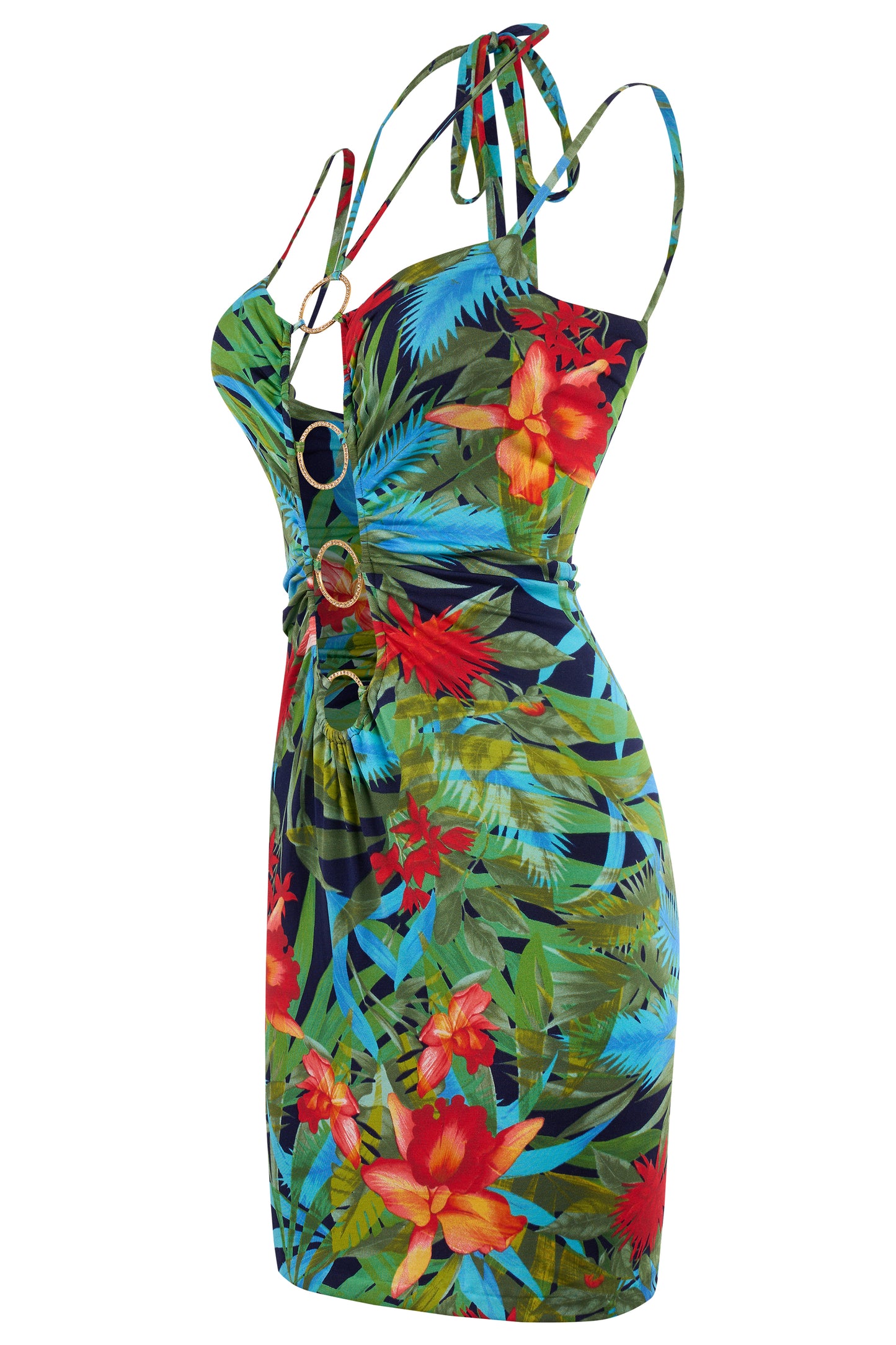 Vintage Dolce&Gabbana Spring/Summer 2005 Tropical Print Mini Dress