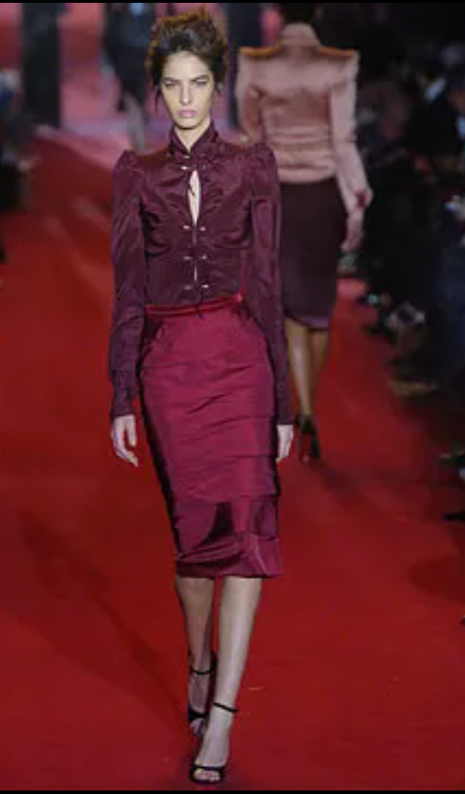 Vintage Yves Saint Laurent Rive Gauche F/W 04 (Look 7) Silk Co-ord Set