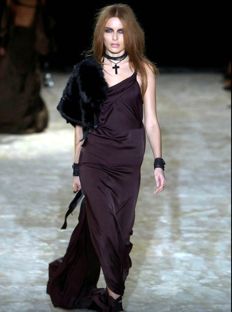 Vintage Gucci F/w 2002 By Tom Ford Purple Gown Full Look