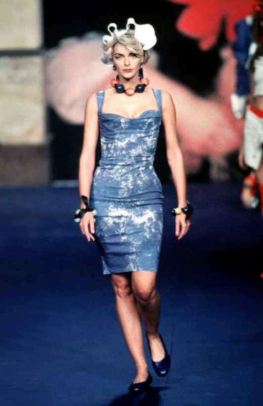 Vintage Vivienne Westwood S/S 1999 Corseted Draped Mini Dress