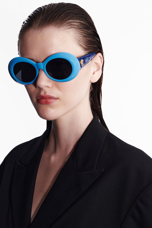 Circa 1990's Blue Frame Sunglasses