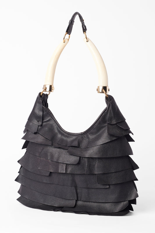 Vintage F/W 2004 Black St Tropez Ruffled Bag