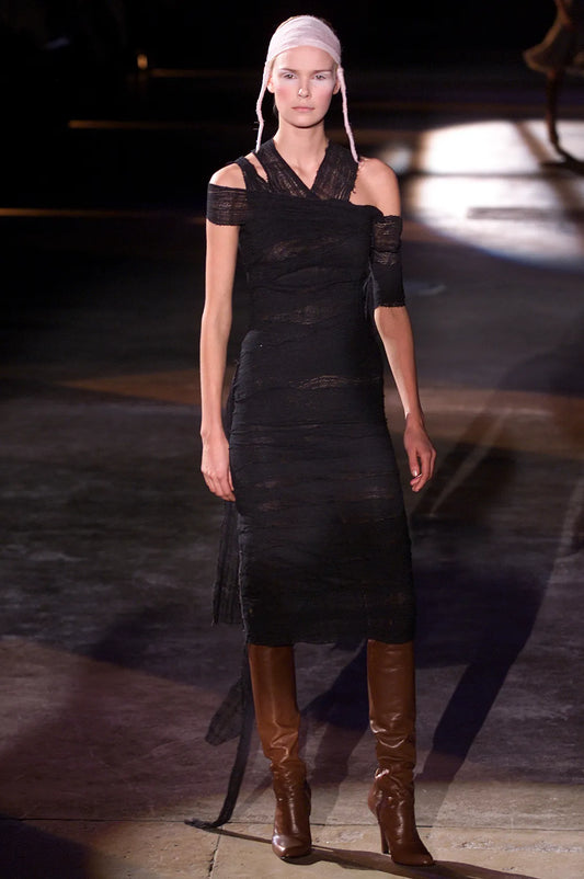 Vintage Alexander Mcqueen F/W 2002 Lace Knee-Length Dress