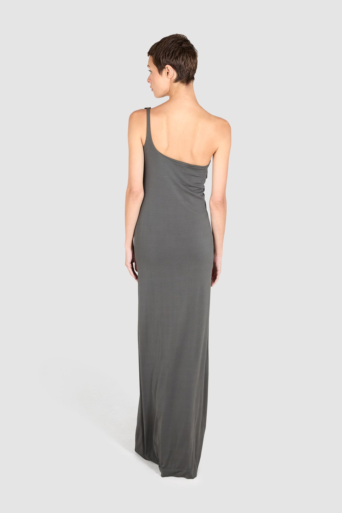 Vintage Gucci 1998 Khaki Green One Shoulder Gown