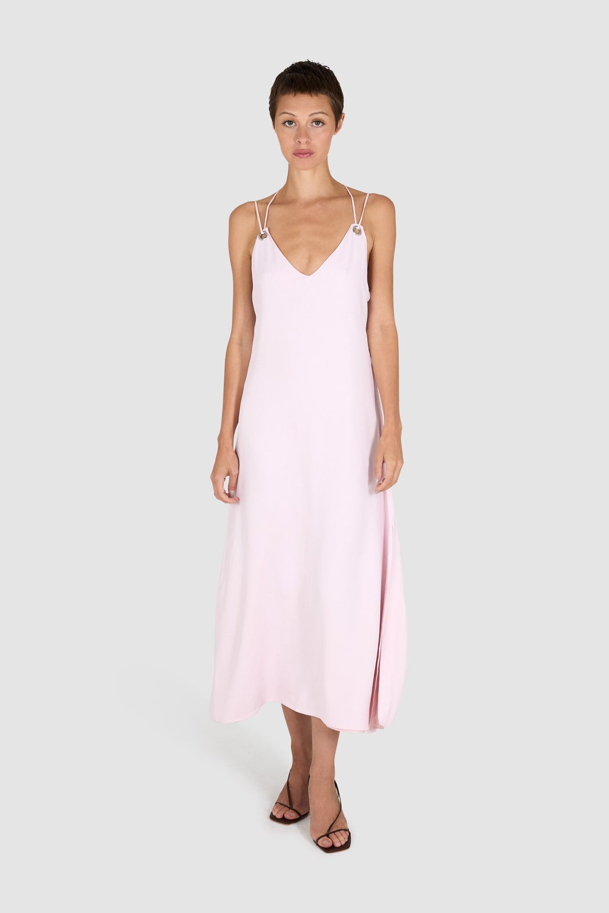 Mugler S/S 2017 Pink Slip Dress