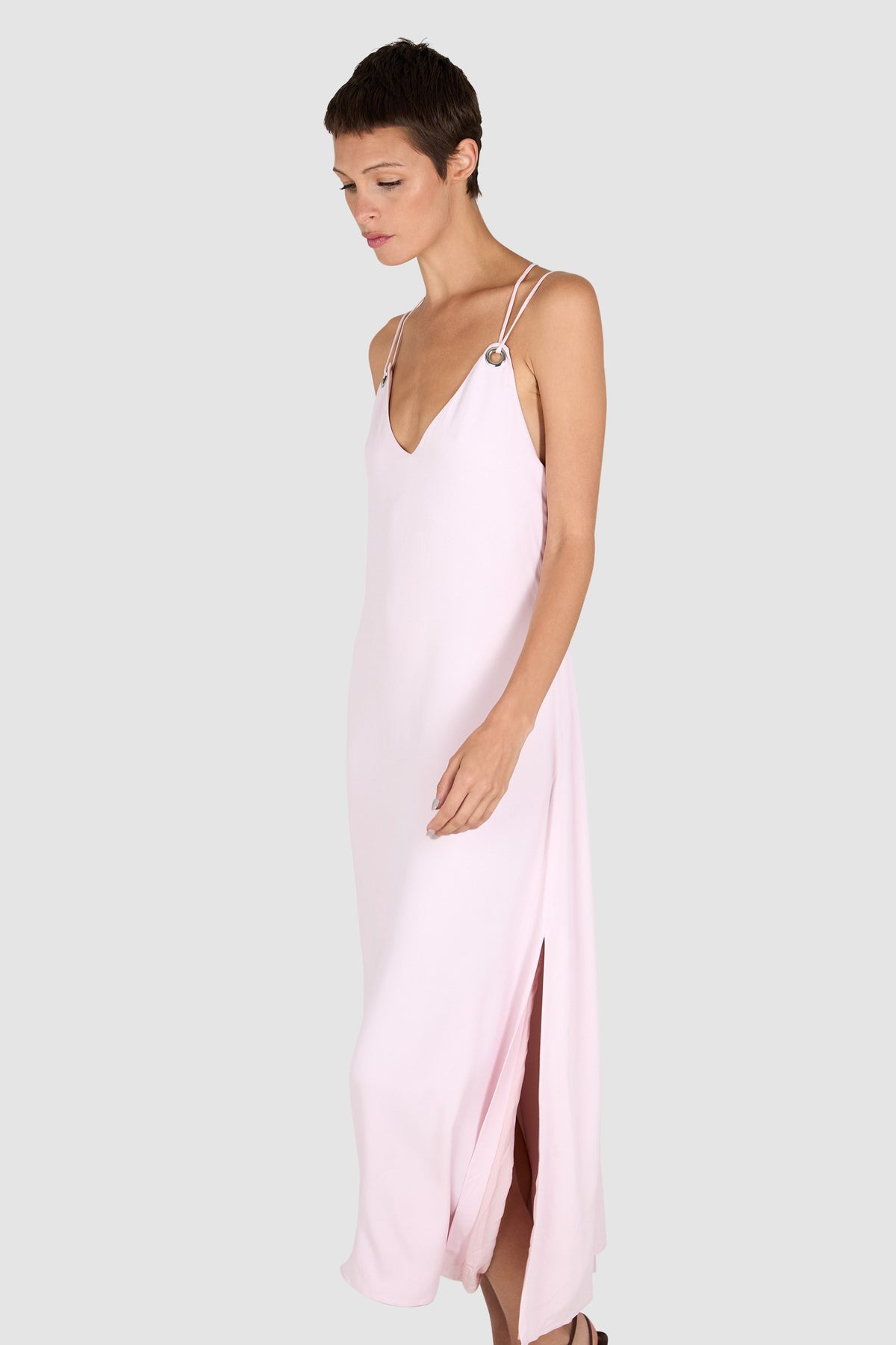 Mugler S/S 2017 Pink Slip Dress
