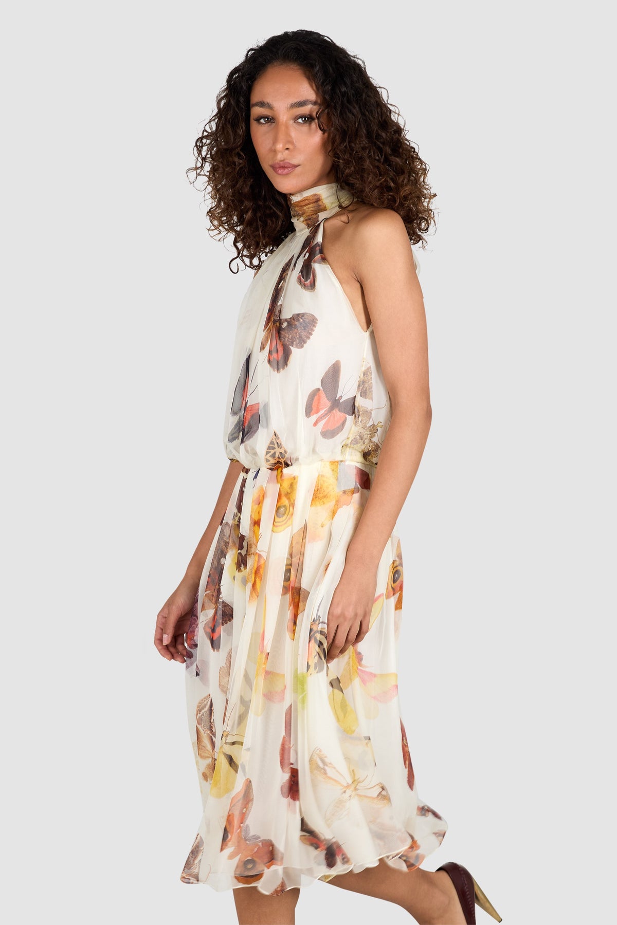 Alexander McQueen S/S 2007 Silk Butterfly Print Dress