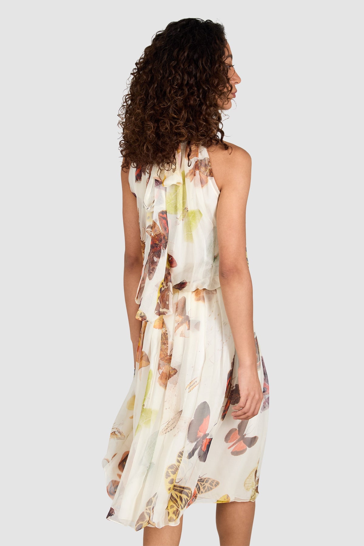 Alexander McQueen S/S 2007 Silk Butterfly Print Dress