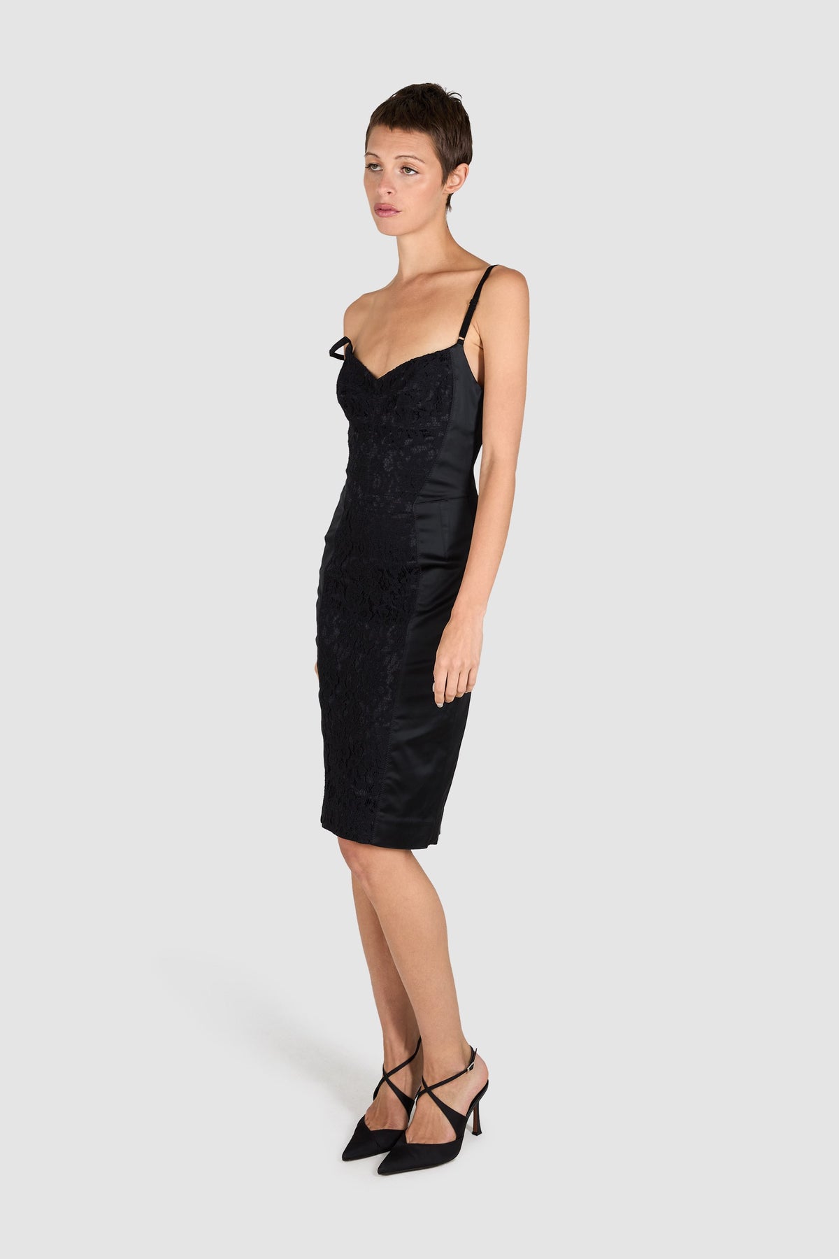 Vintage 2000's Dolce&Gabbana Black Lace Panel Dress