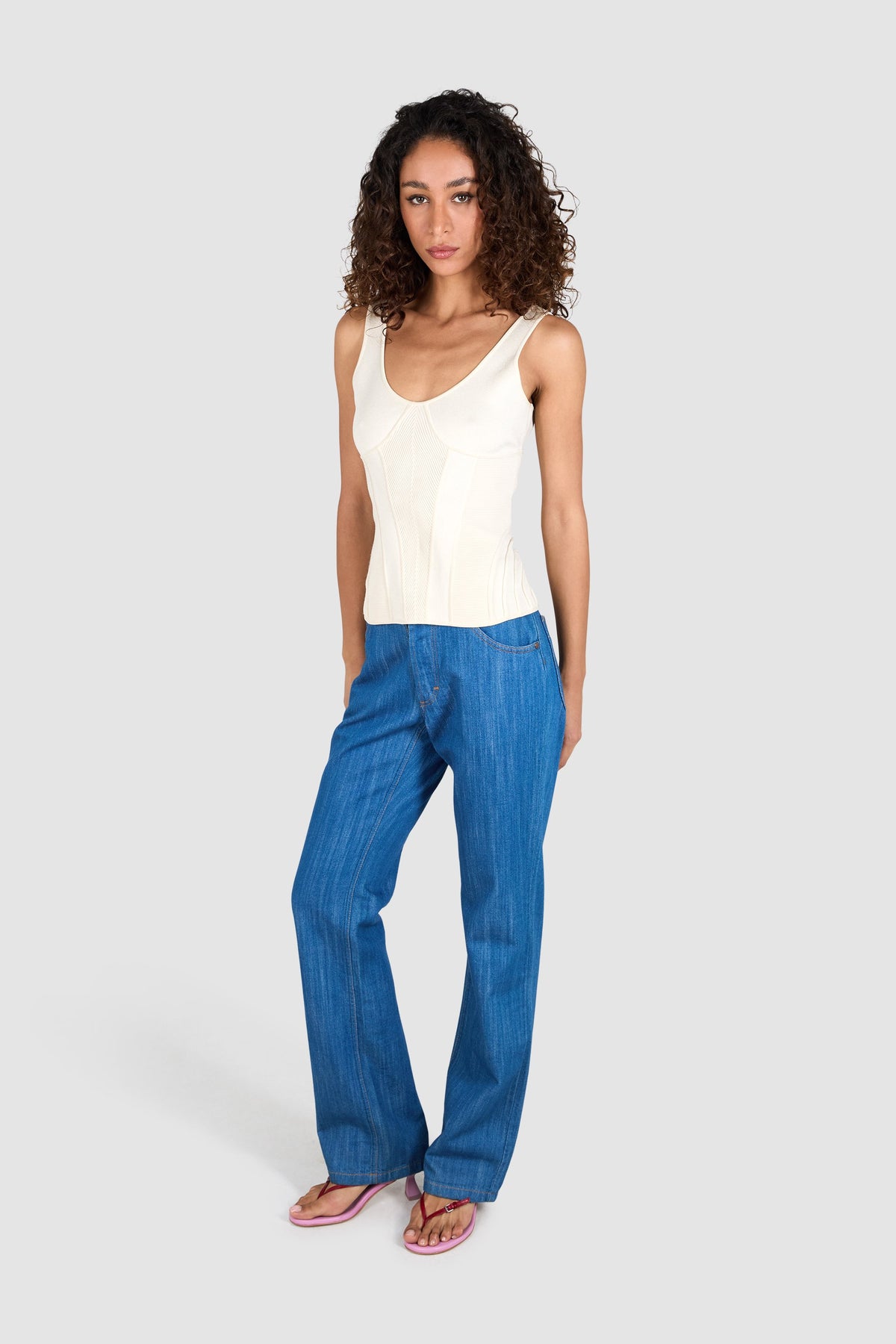 Alexander McQueen Ivory Corset Top