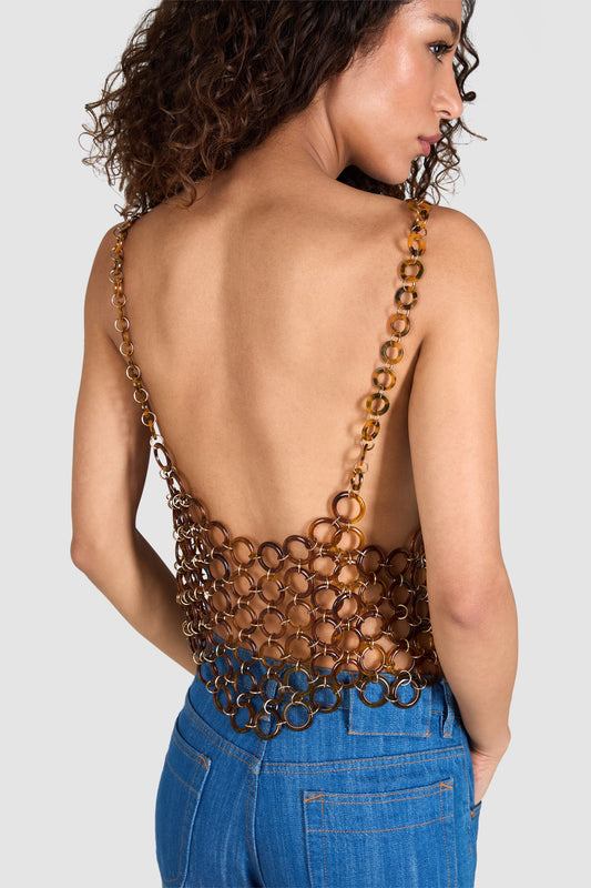 Tortoise Shell Resin Hoops Top