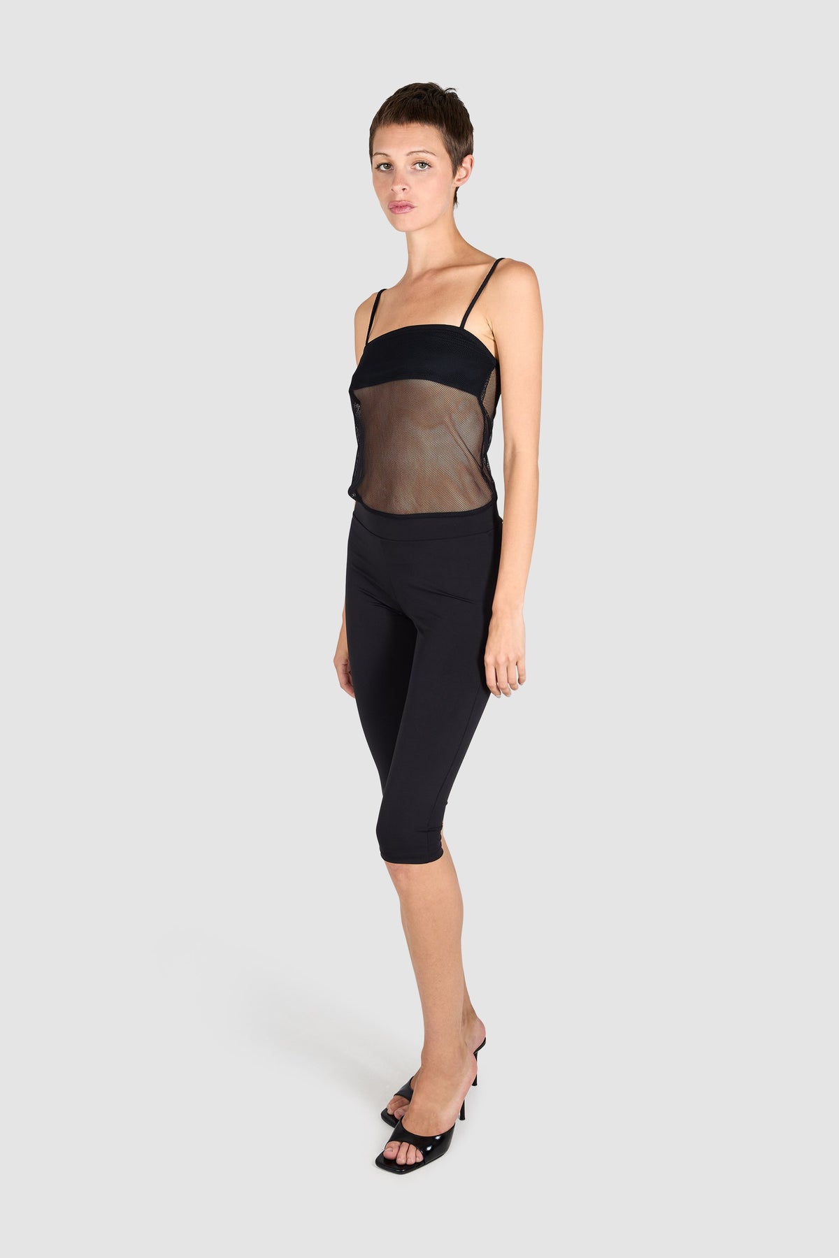 Vintage 1990's Byblos Black Mesh Tank Top