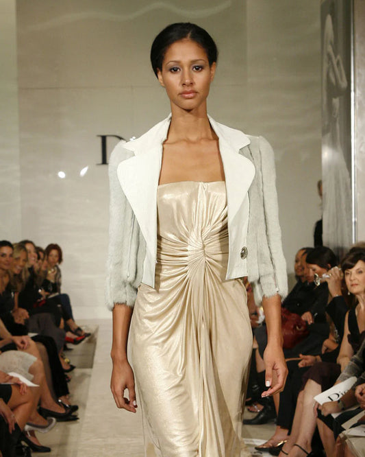 Vintage Christian Dior Resort 2007 Ecru Silk Jersey Dress