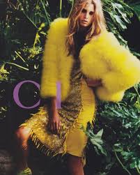 Vintage Gucci By Tom Ford S/S 2004 Yellow Fur Jacket