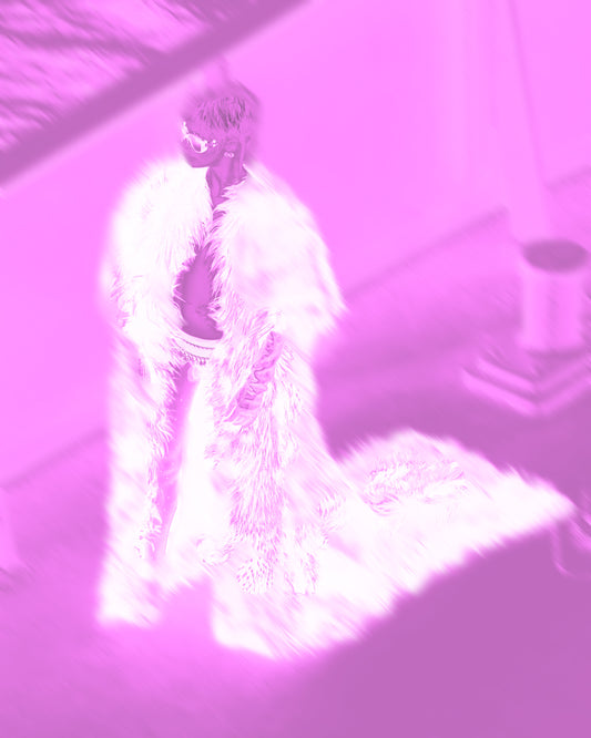 A/W 2000/01 Long Black Magnolian Lamb Evening Coat