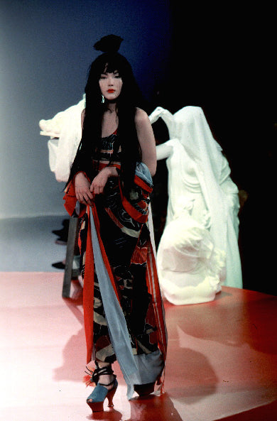 Vintage S/S 1999 Kabuki Print Mesh Co–ord