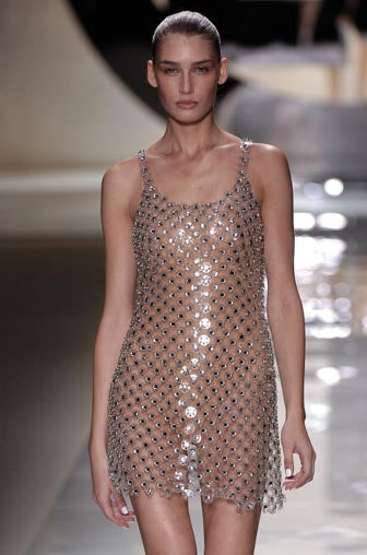 Vintage Paco Rabanne  S/S 2004 Translucent PVC Mini Dress