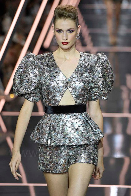 Ralph & Russo A/W 2018 Couture Sequins Silver Set