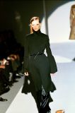Vintage Gucci F/W 1999 Black Wool Leather Belted Coat