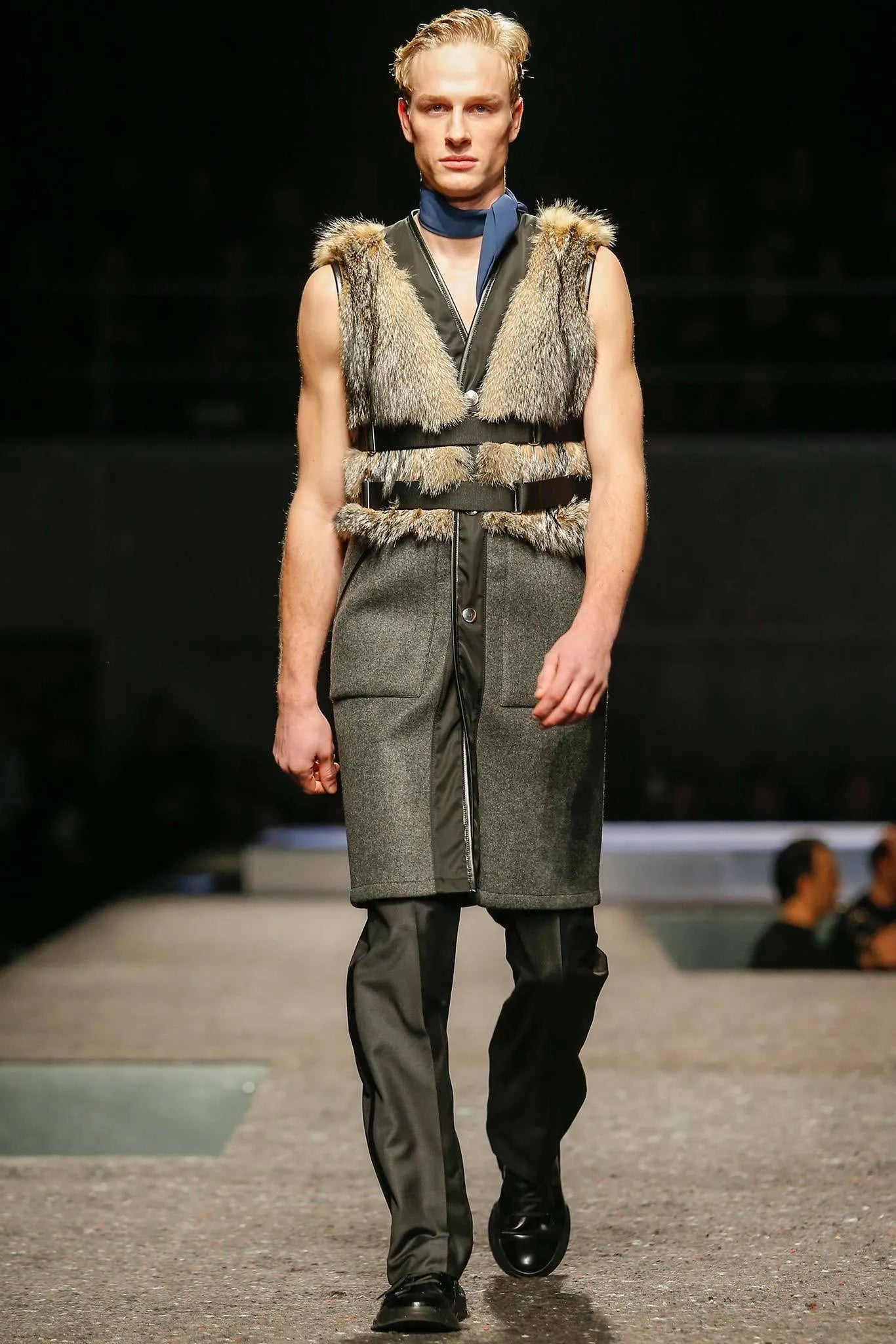 F/W 2014 Runway Mens Fur Waistcoat