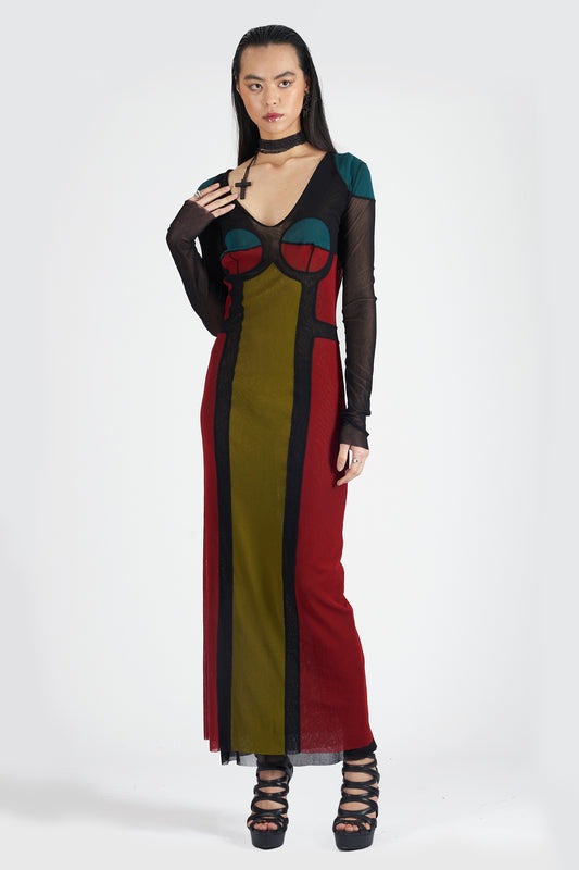 Vintage 2000’s Corset Mesh Dress